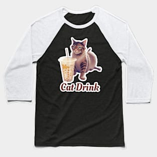 Cat Drink Lover Baseball T-Shirt